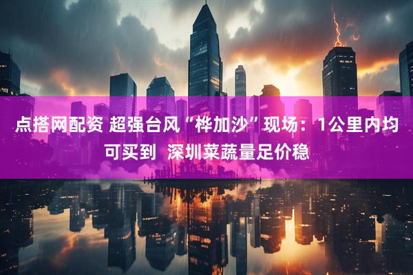 点搭网配资 超强台风“桦加沙”现场：1公里内均可买到  深圳菜蔬量足价稳